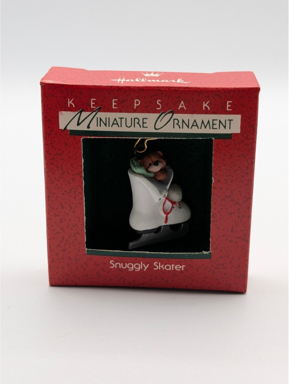 Hallmark Keepsake Snuggly Skater Miniature Ornament 1988, New in Box